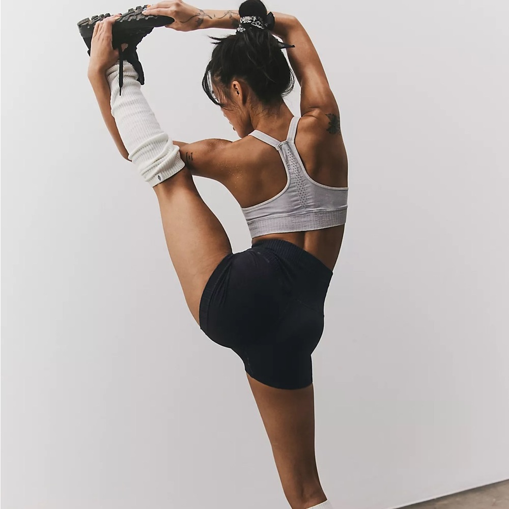 Free People Movement Good Karma Running Shorts in Washed Black - Size M/L - Picture 12 of 15
